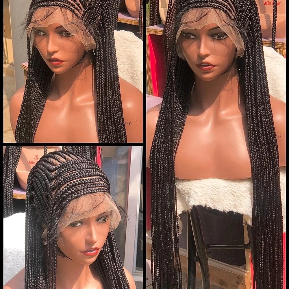 Elegant Blonde Braided Wigs - Picture 6 of 8